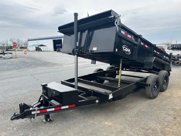 2024-CAM-SUPERLINE-7X16-DUMP-TRAILER-LADDER-RAMPS-2-1.webp 2024 CAM Superline 7×14 Low Profile Dump Trailer Telescopic Lift