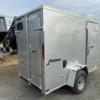 2025-HOMESTEADER-5X10-ENCLOSED-CARGO-TRAILER-BARN-DOORS-1.webp Homesteader 5 x 10 Enclosed V-Nose Cargo Trailer