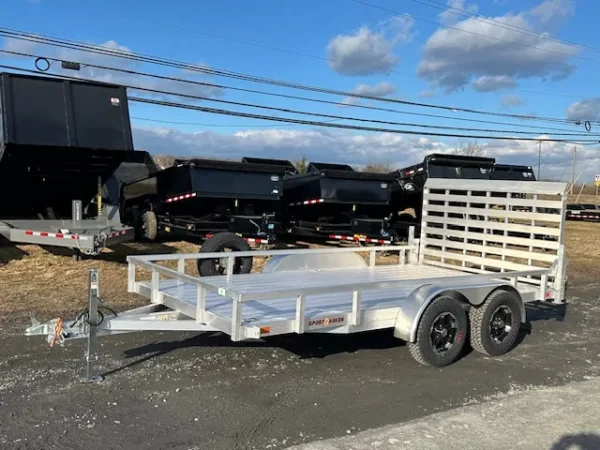 2025-SPORTHAVEN-7X14-ALUMINUM-UTILITY-TRAILER-ALUMINUM-WHEELS-SPARE-TIRE-1-1.webp Sport Haven 7×14 Aluminum Landscape Trailer