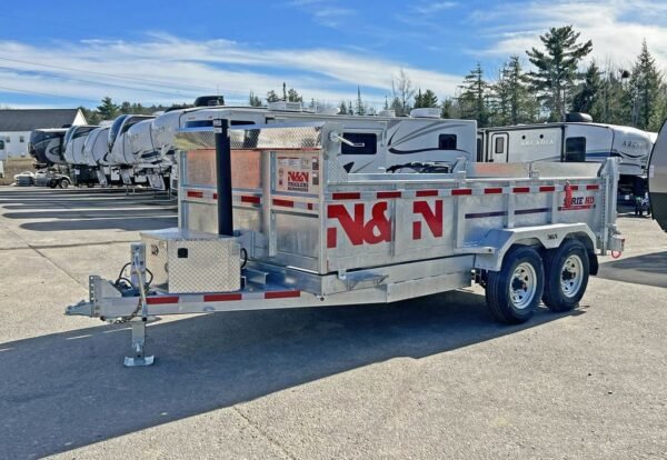 353143A9-5E41-4598-B6FA-2E4D83AF1C4F.jpg 2025 N&N Trailers 7×14 14K Galvanized Hydraulic Dump Trailer