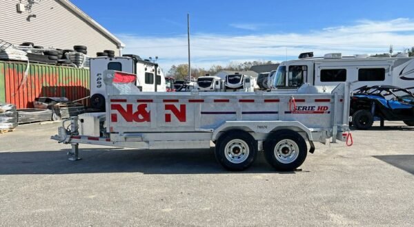 58061790-0D2F-4420-B834-ECA871B33280.jpg 2025 N&N Trailers 7×14 14K Galvanized Hydraulic Dump Trailer