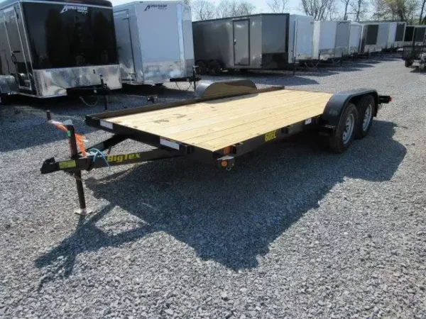 Big-Tex-7x16-Economy-Open-Car-Trailer-Flat-Deck-Slide-Out-Ramps-1.webp Big Tex 7 x 16 Economy Tandem Axle Car Hauler