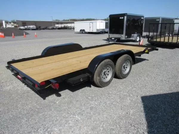Big-Tex-7x16-Economy-Open-Car-Trailer-Flat-Deck-Slide-Out-Ramps-4.webp Big Tex 7 x 16 Economy Tandem Axle Car Hauler