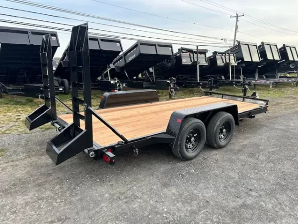 Bwise-7-x-16-Equipment-Trailer-EH16-10-Adjustable-Coupler-Ladder-Ramps-Pallet-Fork-Carrier-1-2.webp BWise 7 x 16 Low Profile Equipment Trailer Ladder Ramps