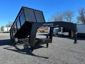 BWise 7 x 16 Gooseneck Dump Trailer