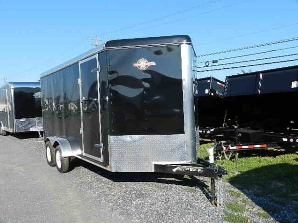 CARRY-ON-7X16-VNOSE-7FT-INTERIOR-HEIGHT-RAMP-DOOR-1-1.jpg Carry On 7 x 16 Enclosed V-Nose Cargo Trailer