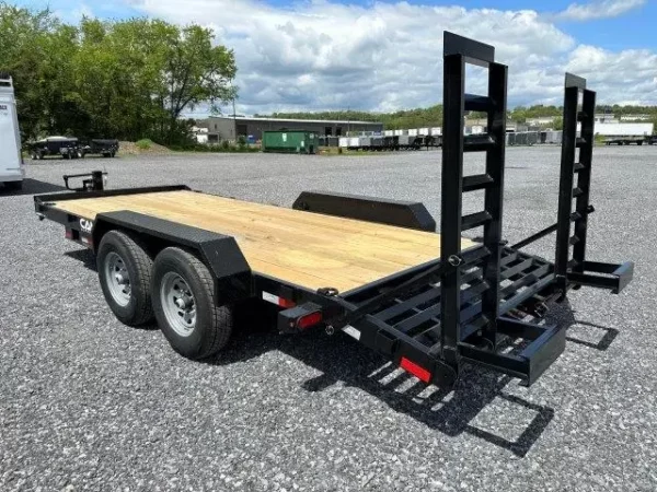 Cam-Superline-7x18-Equipment-Trailer-Self-Clean-Beavertail-Ladder-Ramps-Skid-Steer-Trailer-1.webp CAM Superline 7 x 18 Equipment Trailer