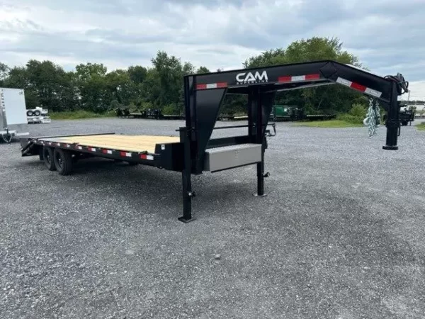 Cam-Superline-8.5x25-Gooseneck-Deckover-Equipment-Trailer-Full-Width-Ramps-Self-Clean-Beavertail-1.webp CAM Superline 8 x 25 Gooseneck Deckover Equipment Trailer