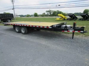 CAM Superline 8 x 22 Deckover Equipment Trailer Power Tilt