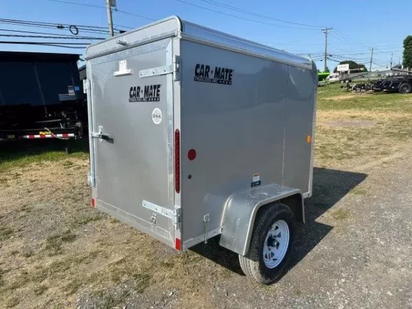Car-Mate-4x6-Enclosed-Cargo-Trailer-Single-Rear-Door-Torsion-Axle-Luggage-Trailer-3-1.webp Car Mate 4 x 6 Enclosed Cargo Trailer Single Rear Door