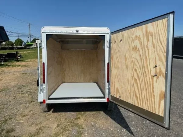 Car-Mate-4x6-Enclosed-Cargo-Trailer-Single-Rear-Door-Torsion-Axle-Luggage-Trailer-5-1.webp Car Mate 4 x 6 Enclosed Cargo Trailer Single Rear Door