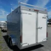 Car-Mate-7x12-Enclosed-Contractor-Trailer-Ladder-Racks-4-1.webp Car Mate 7 x 12 V-Nose Enclosed Trailer