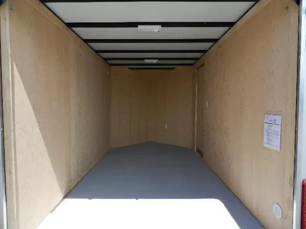 Car-Mate-7x12-Enclosed-Contractor-Trailer-Ladder-Racks-6-1.webp Car Mate 7 x 12 V-Nose Enclosed Trailer