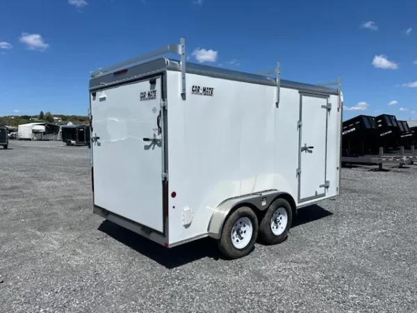 Car-Mate-7x14-Contractor-Trailer-Ladder-Racks-CM714CC-HD-3.webp Car Mate 7 x 14 Enclosed Cargo Trailer