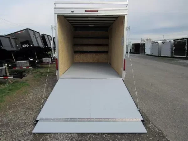 Car-Mate-7x14-Enclosed-Contractor-Trailer-Ladder-Racks-Shelving-Ramp-Door-6.webp Car Mate 7 x 14 Enclosed Contractor Trailer