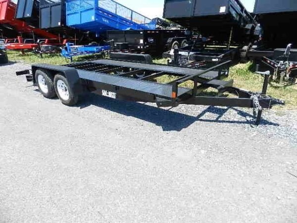 Car-Mate-8x16-Open-Rail-Car-Hauler-5.jpg Car Mate 7 x 16 Car Trailer 7K