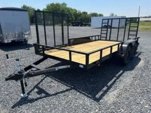 Carry-On-7x14-Landscape-Utility-Trailer-Electric-Brakes-Wood-Deck-Side-ATV-Gate-1.webp Carry On 7 x 14 Landscape Utility Trailer