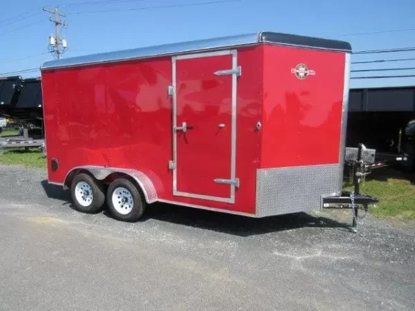 Carry-On-7x14-V-Nose-Ramp-Door-Side-Door-7ft-Interior-Height-2.webp Carry On 7 x 14 Enclosed V-Nose Cargo Trailer 6″ Extended Height