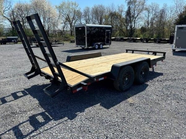 Carry-On-7x16-Equipment-Trailer-Ladder-Ramps-Dove-Tail-12K-GVW-1.jpg Carry On 7 x 16 Equipment Trailer Ladder Ramps