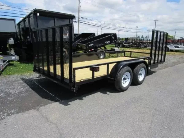 Premier-7x16-Dual-Axle-Utility-Trailer-Side-ATV-Gate-4-1.webp Premier 7 x 16 Landscape Utility Trailer