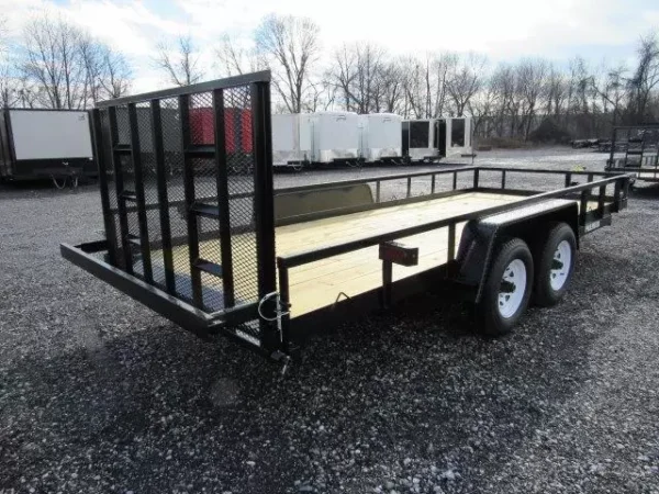 Premier-7x18-Landscape-Utility-Trailer-10K-GVW-Rear-Ramp-Gate-Wood-Deck-4.webp Premier 7 x 24 Landscape Utility Trailer