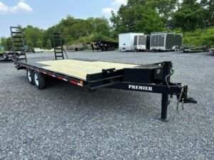 Premier 8 x 20 Deckover Equipment Trailer Ladder Ramps