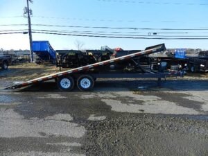 BWise 8 x 22 Deckover Equipment Trailer Power Tilt