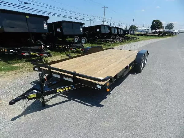 p-2391-20-big-tex-equipment-trailer-with-removable-fenders-and-beavertail-2.webp Big Tex 7 x 20 Open Car Hauler Slide Out Ramps
