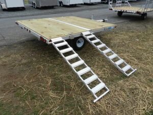 Cargo Pro 8 x 9 Aluminum (2) Place ATV Trailer  -  Aluminum Ramps