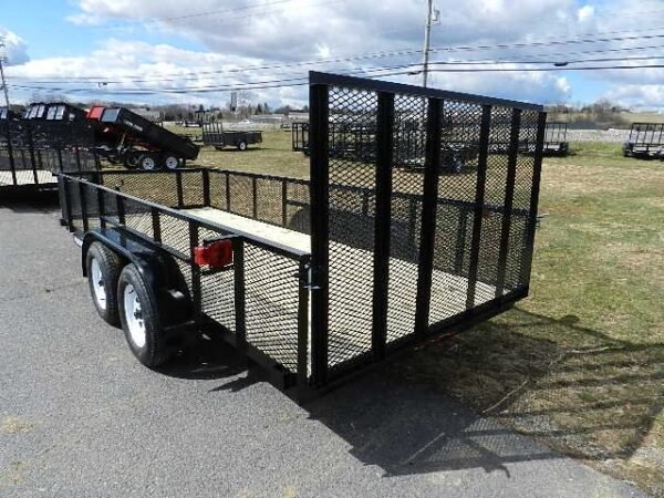 p-3611-high-mesh-sides-landscaper-trailer-2.jpg Premier 6.4 x 14 Landscape Utility Trailer